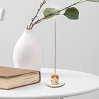 Handmade Ceramic Incense Holder for Sticks, Incense Plate for Stick with Ash Catcher Anti-ash, Incense Burner for Meditation Yoga Spa Aromatherapy Home Room Decor Easily Grab Ash