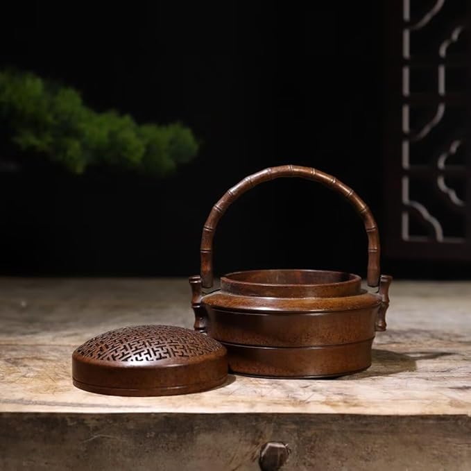 Copper Incense Burner Chinese Brass Incense Holder Traditional Copper Zen Incense Burner Sandalwood Burner Decoration Censer