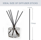 HOSSIAN 50pcs Reed Diffuser Sticks- Black Fibre Reed Diffuser Sticks-Thick Diffuser Reeds Sticks - Diffuser Sticks for Diffuser Oils Fragrance Refill - Fibre Reeds for Diffusers(Black7.5/19cm)