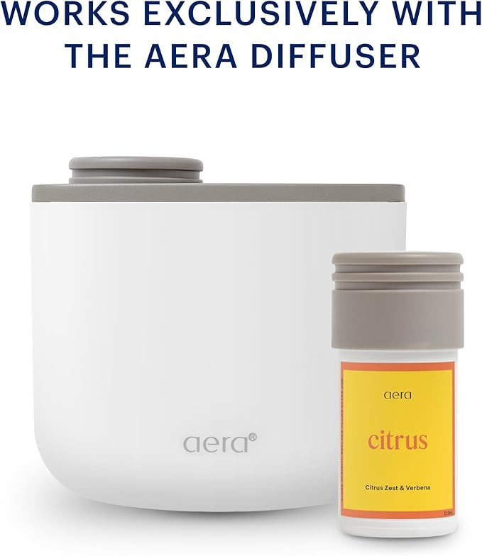 Aera Mini Citrus - Essential Oil for Home - Lemon Zest Fragrance - Notes of Lemon, Orange, Clary Sage and Cedar - Scent Refill - Capsule Size Works with Mini Diffuser