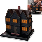 Salem Witch House Incense Burner – Halloween Autumn Incense Burner for Home & Indoor Halloween Decorations – Haunted Mansion Style Chimney Incense Holder