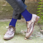 Feraricci Solid Color Casual Dress Socks for Men - Colorful & Comfortable Crew Socks
