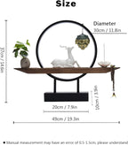 Deer Statue Backflow Incense Burner,Backflow Lotus Heart Incense Burner, Incense Waterfall Fountain Holder,with Adjustable LED Light Ring, USB Powered, Compatible with Cone and Stick Incense