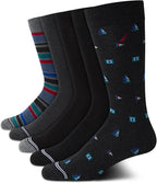 Nautica Mens Dress Socks - 5 Pack Breathable Comfort Stretch Crew-Length Work Socks for Men for Business Formal Wear (6-12.5)