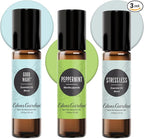 Edens Garden Essential Oil Roll-On 3 Set, 100% Pure Therapeutic Grade & Natural Aromatherapy Roller Blends For Relaxation, Sleep & Skin Care Oils - For Massage, Body & Self Care, 10 ml Roll-On/ 3 Pack