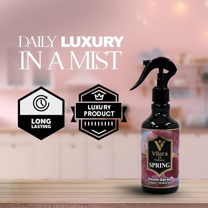 Room Spray Freshener - Long-Lasting Luxury Scents - Room and Linen Spray for Bedding, Sheets, Fabric, Furniture for Aromatherapy - 10.14 fl oz (Spring)