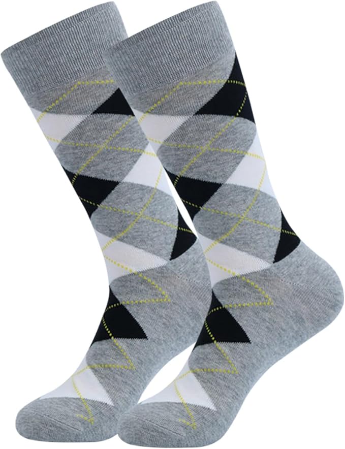 Men's Dress Socks 5 Pairs Mens Cotton Calf Business Formal Socks Soft Breathable Athletic Long Crew Casual Socks