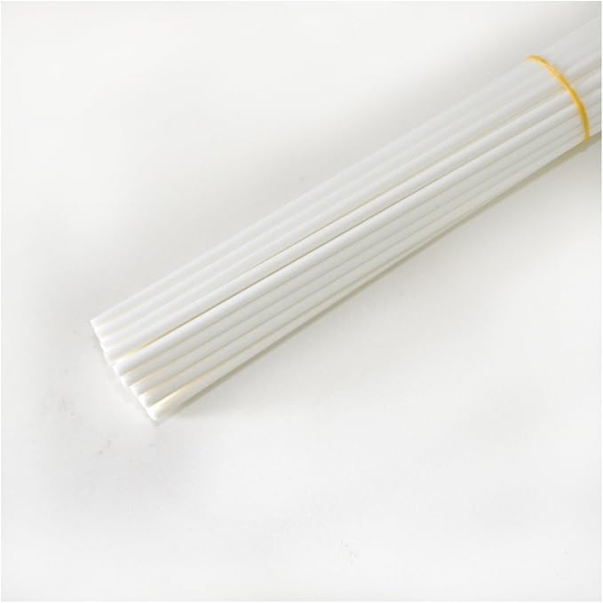 50 Pieces Fiber Reed Diffuser Replacement Refill Sticks for Aroma Fragrance (White, 12" x4mm)