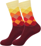 DRASEX Men's Dress Socks Funky Colorful Pattern Cotton Novelty Casual Crew Socks