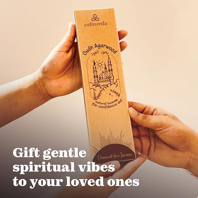 Mystic Oud Agarwood Incense Sticks - (40+Sticks, 9 inch) Thick Natural Resin Incense Made from Assam Oudh Chips, Clean Charcoal Free | Infuse Luxury with These Exotic Oud Incense (Burn Time 45+ mins)