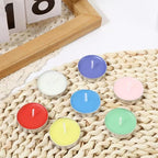 Colored tealight Candles Handmade Organic Tea Lights Set of 10pack Small red Candles 1.5-2 Hours Burn Tea Lights for Valentine's Day, Birthday, Votive Parties ，Home Decoration (White)