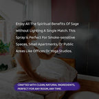 Sacred Element's Lavender & White Sage Room Spray | Natural Purifying Mist for Energy Clearing, Negativity Release, Spiritual Balance & Aromatherapy | 3.38 Fl Oz / 100ml Non-Toxic Air Freshener