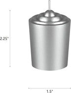 Mega Candles 12 pcs Unscented Silver Votive Candles, Hand Poured Wax Candle 15 Hours 1.5 Inch x 2.25 Inch, Home Décor, Wedding Receptions, Centerpieces, Occasions, Events, Meditations, Holders