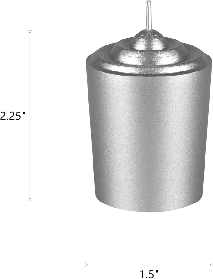 Mega Candles 12 pcs Unscented Silver Votive Candles, Hand Poured Wax Candle 15 Hours 1.5 Inch x 2.25 Inch, Home Décor, Wedding Receptions, Centerpieces, Occasions, Events, Festivities, Meditations