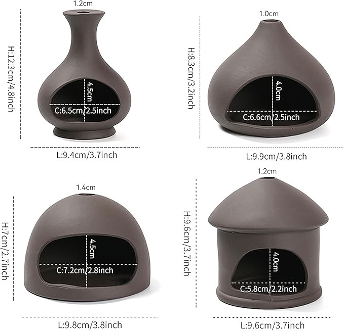 Palo Santo Burner, A mini Chimney for Burning Palo Santo Sticks and sage, Chimeneas Incense Holder, Cone Burner, Smudge Bowls for Yoga and Meditation Rooms, Incense Bowls