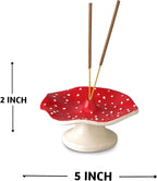 Folkulture Mushroom Incense Holder for Sticks and Table Decor, Aluminium Ash Catcher for Gifting