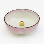 Asayu Japanese Lotus Incense Holder for Sticks 4.1 inch (105mm), Traditional Made in Japan Ceramic Ash Catcher and Brass Incense Burner Set - Pink