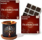 Frankincense Incense Bricks & Tree of Life Exotic Burner by Aromafume | 2 Trays x 9 Bricks | Boswellia Carterii & Boswellia Serrata Extract, Native to East Africa & India | Low-Smoke & Non-Toxic