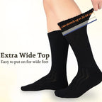 +MD Crew Socks for Men 6 Pairs, Viscose Bamboo Socks, Mens Dress Socks with Soft Cushioned, Smell Control, Black White