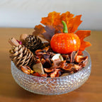 Qingbei Rina Fall Potpourri Bags, Cinnamon Scented Potpourri Bowl Filler,Thanksgiving Decorative Dried Flowers,Home Fragrance Sachet, Autumn Vase Fillers,Bathroom Pumpkin Decor(8.4 oz)