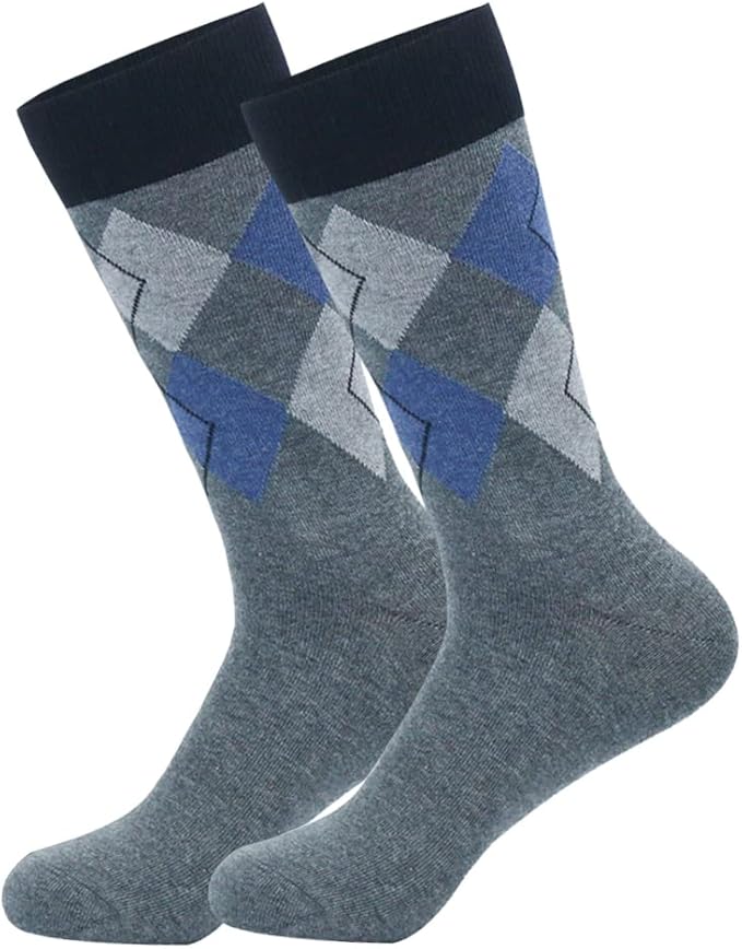 DRASEX Men's Dress Socks Funky Colorful Pattern Cotton Novelty Casual Crew Socks