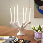 36 Pack Ivory White Taper Candles, 7-8 Hours Burn Time, Unscented, Smokeless and Dripless, 0.8 x 10 Inch Dinner Candle Set for Household, Wedding, Party and Home Décor Candlesticks