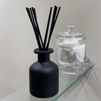 HOSSIAN Reed Diffuser Sticks - Reed diffusers-Reed Sticks -Diffuser Glass Bottles-Diffuser Refills- Natural Rattan Wood Replacement for Aroma Fragrance (7.87" *3.5mm Black and Beige)