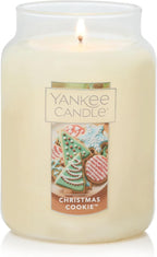 Yankee Candle Christmas Cookie Scented Classic 22oz Large Jar Single Wick Candle Over 110 Hours of Burn Time Perfect for Holiday Gifting and Celebration