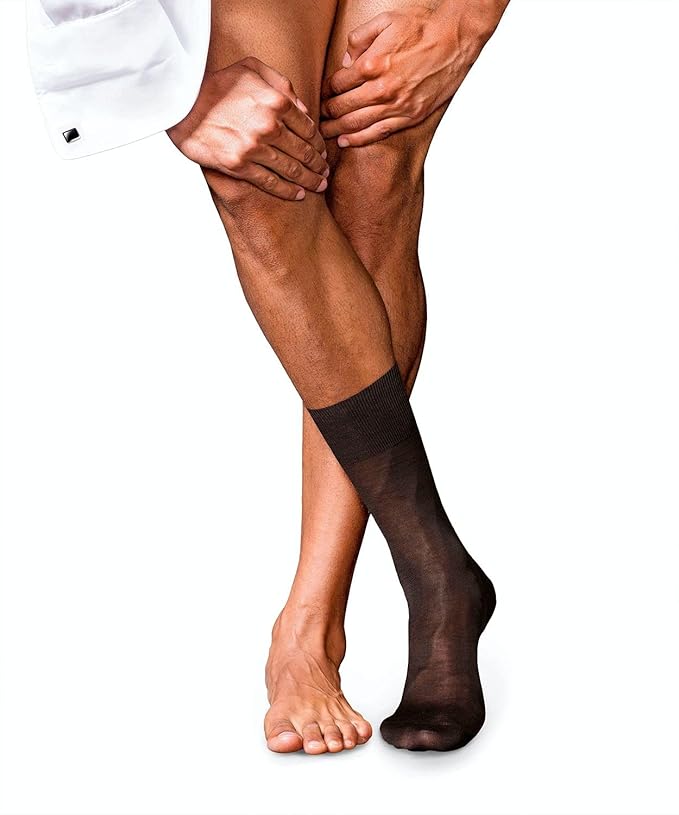 FALKE Men's No. 9 Egyptian Cotton Luxury Dress Socks, 1 Pair