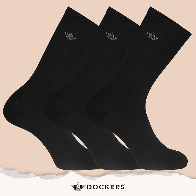 DOCKERS Men's Performance Socks - 3-Pairs and 6-Pairs Athletic and Dress Crew Socks for Men