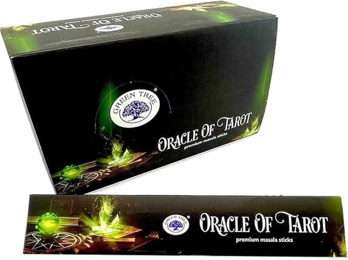 Natural Premium Hand-Rolled Green Tree Incense 15 gr - Oracle of Tarot (Pack of 12)