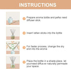 HOSSIAN Fiber Reed Diffuser Replacement Refill Sticks, Diffuser Refills, Spa, Aromatherapy (Primary Color 7.87" x 3mm)