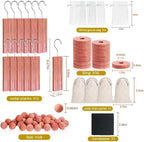 Cedar Blocks for Clothes Storage 80Pcs, Cedar Ball and Chips for Closets and Drawers,Natural Cedarwood for Closets, Fresh Scented Sachets