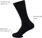 Sock Amazing Unisex Bamboo Rayon Socks Super Soft Black Crew Socks 8 Pack