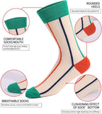 DRASEX Men's Dress Socks Funky Colorful Pattern Cotton Novelty Casual Crew Socks