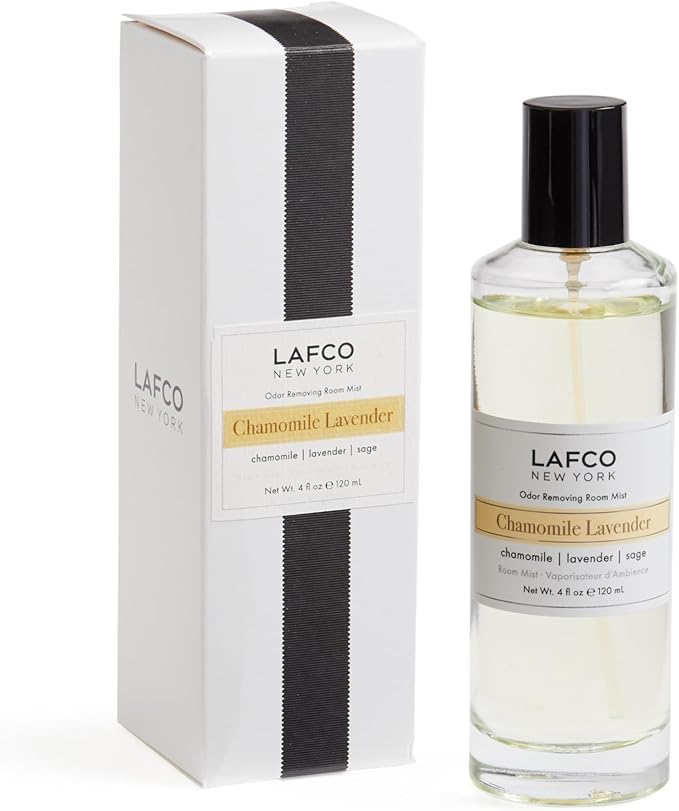LAFCO New York Odor Removing Room Mist, Chamomile Lavender - 4 oz - Eliminates Unpleasant Scents & Provides Luxurious Fragrance - Up to 750 Pump Sprays Per Bottle - Made in the USA