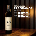 Room Spray 305 AMBER. Natural Air Freshener for Home. Linen Spray. Essential Oil Mist, Air Fresheners for Home - Amber, Violet, Lily of The Valley, Musk - Hotel Scent Diffuser 8.0 oz Black Packaging