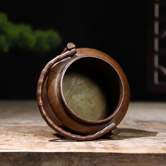 Copper Incense Burner Chinese Brass Incense Holder Traditional Copper Zen Incense Burner Sandalwood Burner Decoration Censer