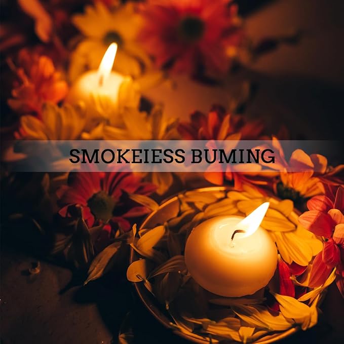 36 Packs 3-Inch Floating Candle Set, White,Unscented Soy Candles for Weddings, Pool Parties, Holiday Table Decorations, Home Decor and More Burn for 8+ Hours.