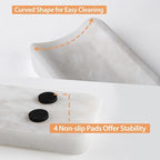 Koville Luxury African Marble Incense Holder, Incense Holders for Sticks, Incense Burner Holder, Ideal for Meditation and Relaxing, Easy to Clean(Namib Bianco)