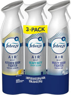 Febreze Air Freshener Spray, Odor-Fighting Room Spray, Heavy Duty Bundle, Heavy Duty Kitchen, Heavy Duty Crisp Clean, Musty Odor Fighter Scent Mix, 8.8oz, 3 Count