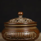 Brass Incense Burner Chinese Traditional Incense Burner Kit Zen Copper Incense Burner Office Home Yoga Room Sandalwood Burner Decoration Censer