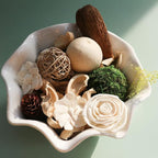 Qingbei Rina Potpourri Bags,Jasmine Scented Potpourri Bowl Filler,White Decorative Dried Flowers, Home Fragrance Sachet of Petal,Vase Bathroom Decor,10oz