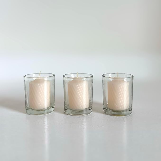 Scented Votive Candles - 15 Hour Burn Time - Candles for All Decorations - for Wedding, Birthday, Holiday & Home Decoration - Made in The USA, Box of 20, Vanilla