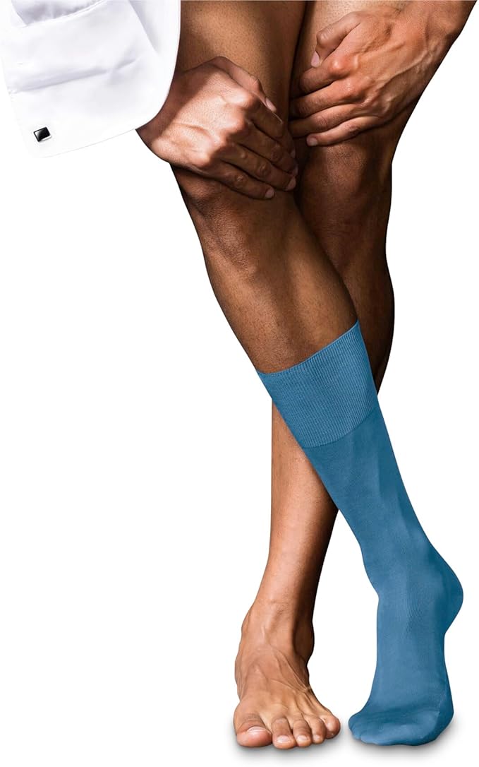 FALKE Men's No. 9 Egyptian Cotton Luxury Dress Socks, 1 Pair