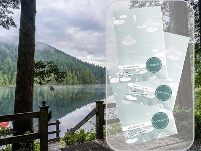 Lakeside Scented Sachets Pack of 3, Spring and Summer - Long-Lasting Scented Bags, Home Fragrance, Air Freshener & Deodorizer for Closet, Room, Drawer, or Cars, Made in USA