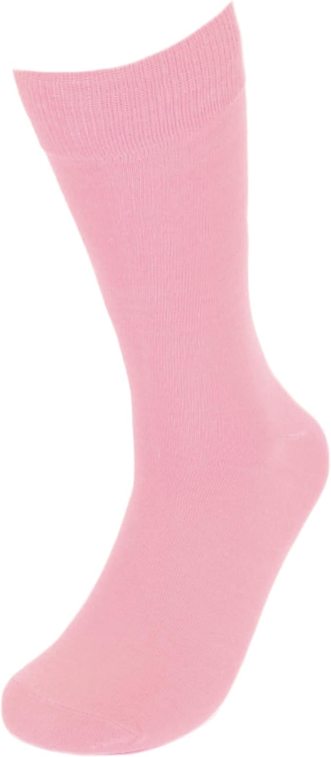 Feraricci Solid Color Casual Dress Socks for Men - Colorful & Comfortable Crew Socks