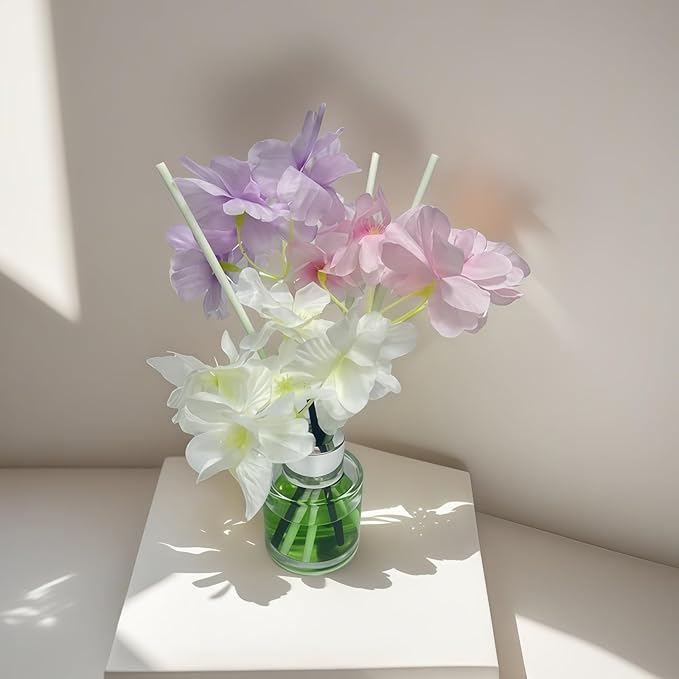 100 PCS White Reed Fiber Diffuser Sticks,Diameter 3.5mm, Length 190mm (7.48 inches), Suitable for Various Essential Oils and Perfume, Lasting, Stable and Diffusing Fragrance