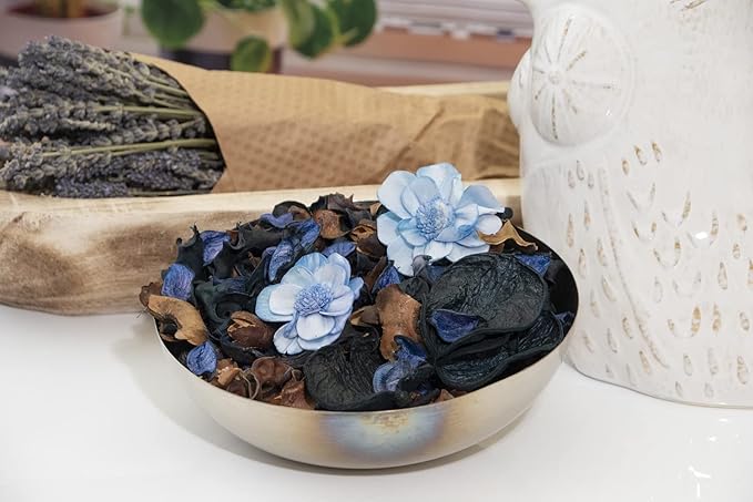 Naturally Potpourri Bag Ocean Scent Home Décor | Floral Petals Vase & Bowl Filler Decoration (Blue)