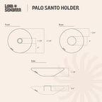 Luna Sundara Authentic Peru Pottery Palo Santo Stick Holder and Incense Holder Includes 5 Palo Santo Sticks Handmade Ceramic Smudge Bowl Sage Holder Palo Santo Holder (Black and White)